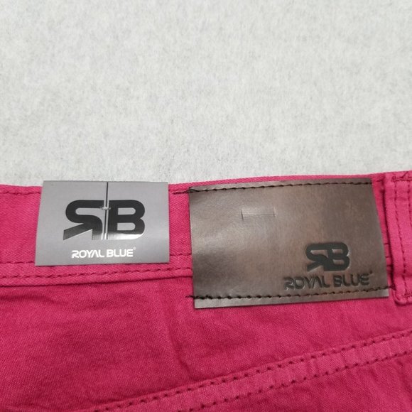 Royal Blue Shorts Mens 38 Pink Chino Pockets Casual Cotton‎ Outdoor - Picture 10 of 11